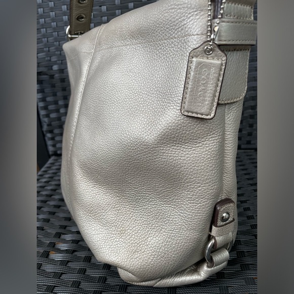 Coach Handbags - COACH BAG,Coach Metallic Silver Bag.